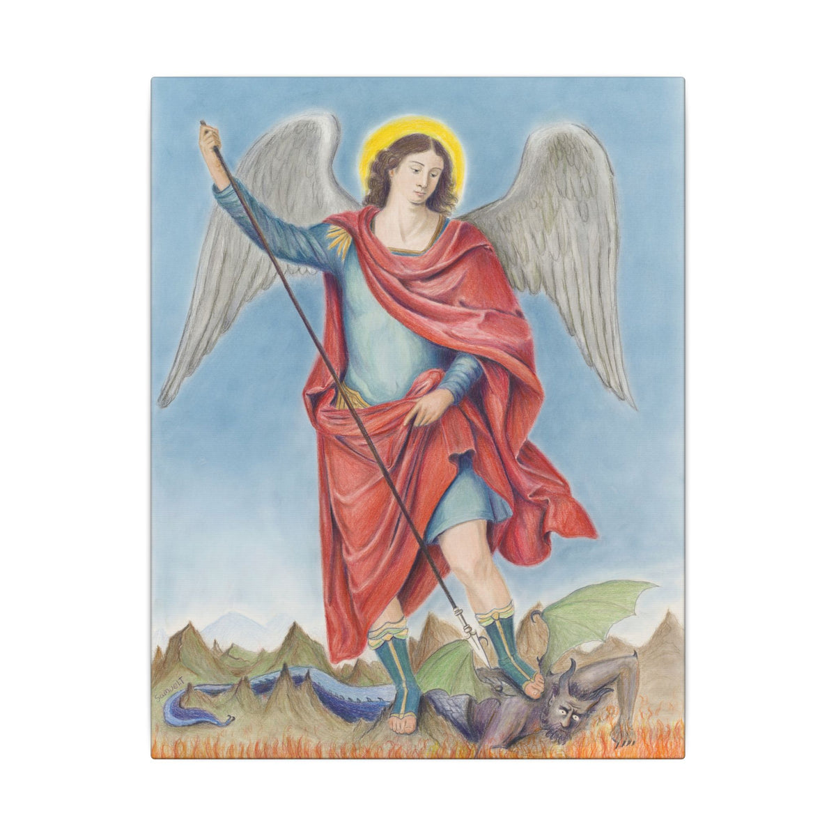 Saint Michael Vanquishing Satan Printify