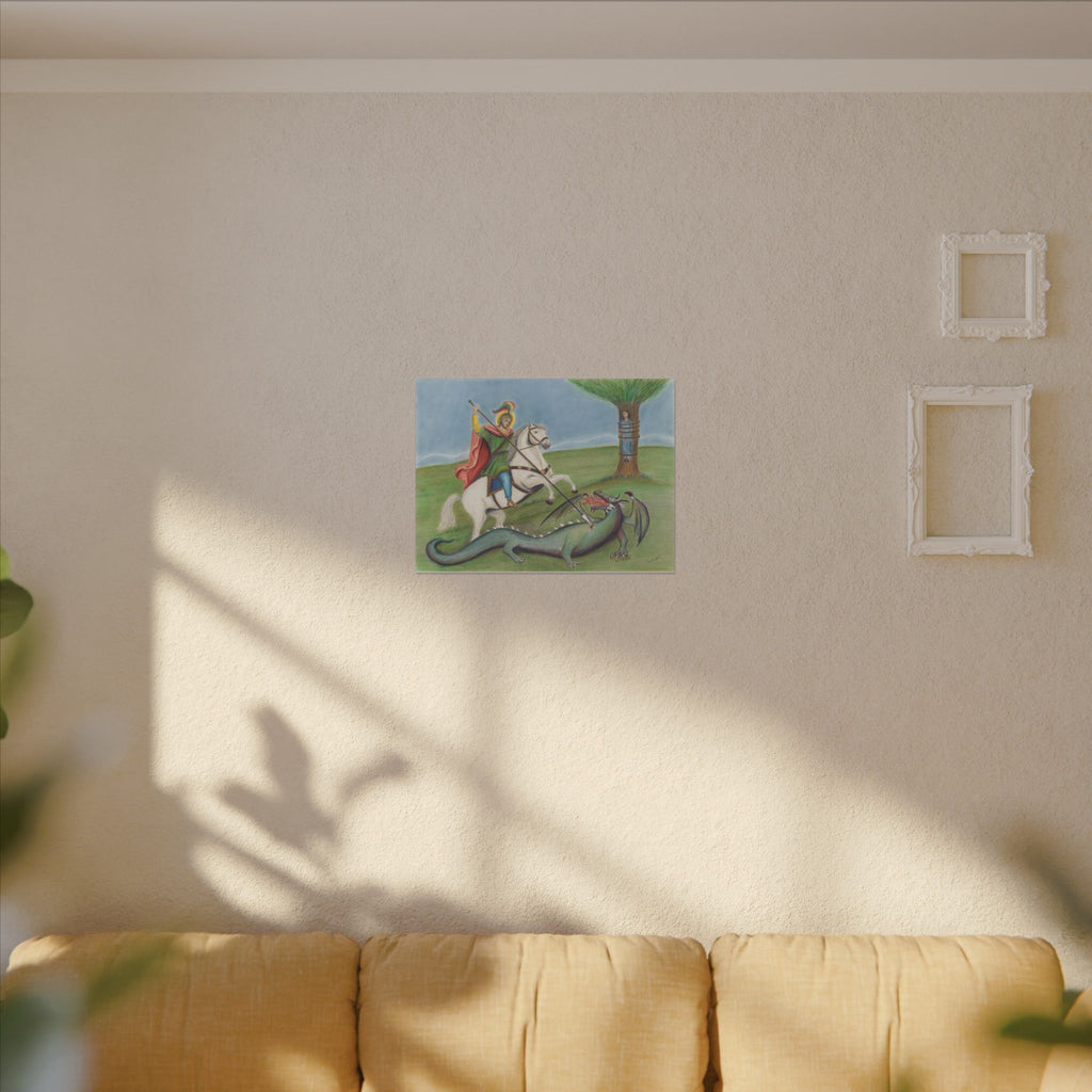 Saint George and the Dragon — canvas print, room display