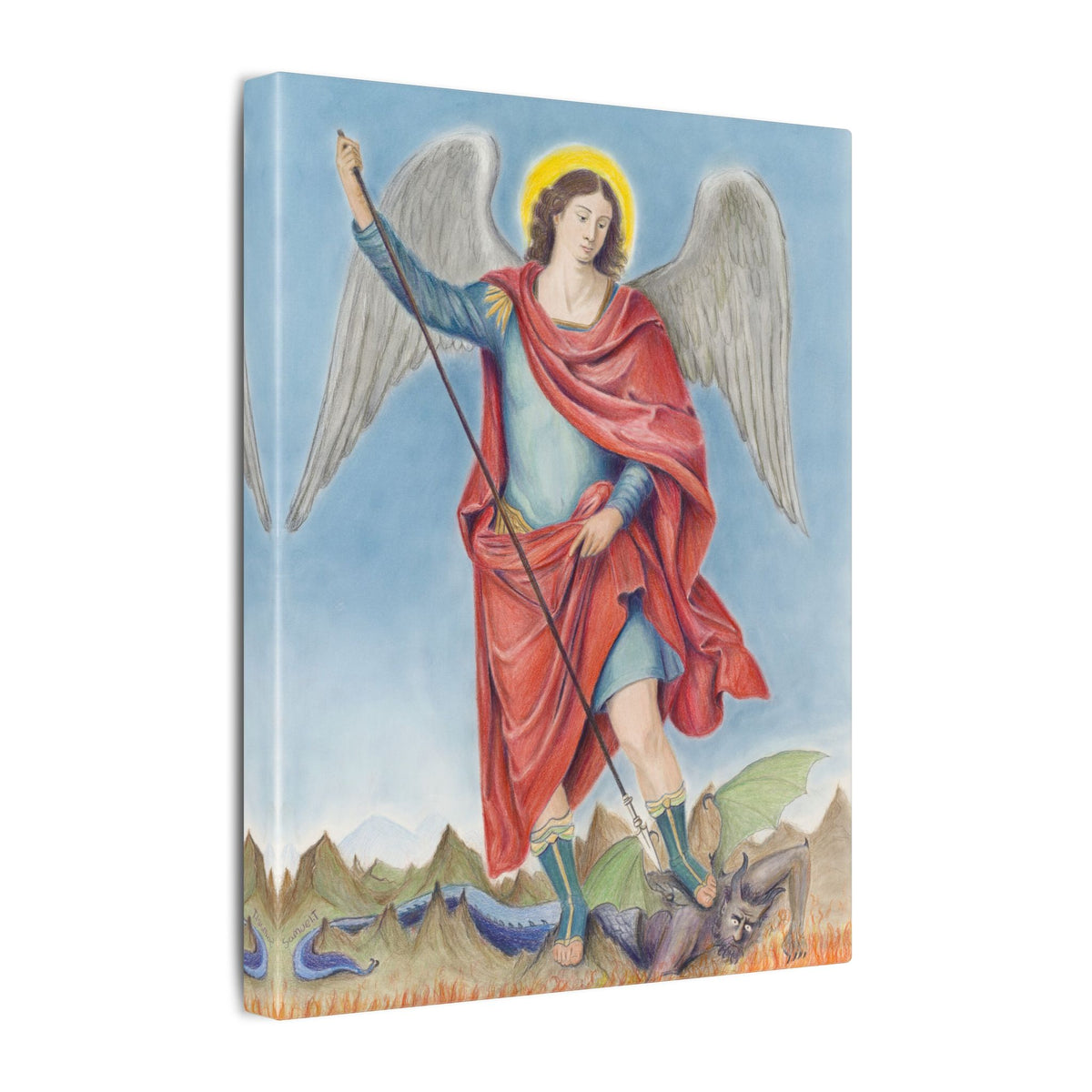 Saint Michael Vanquishing Satan Printify