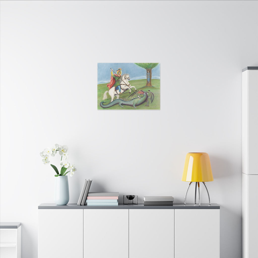 Saint George and the Dragon — canvas print, room display