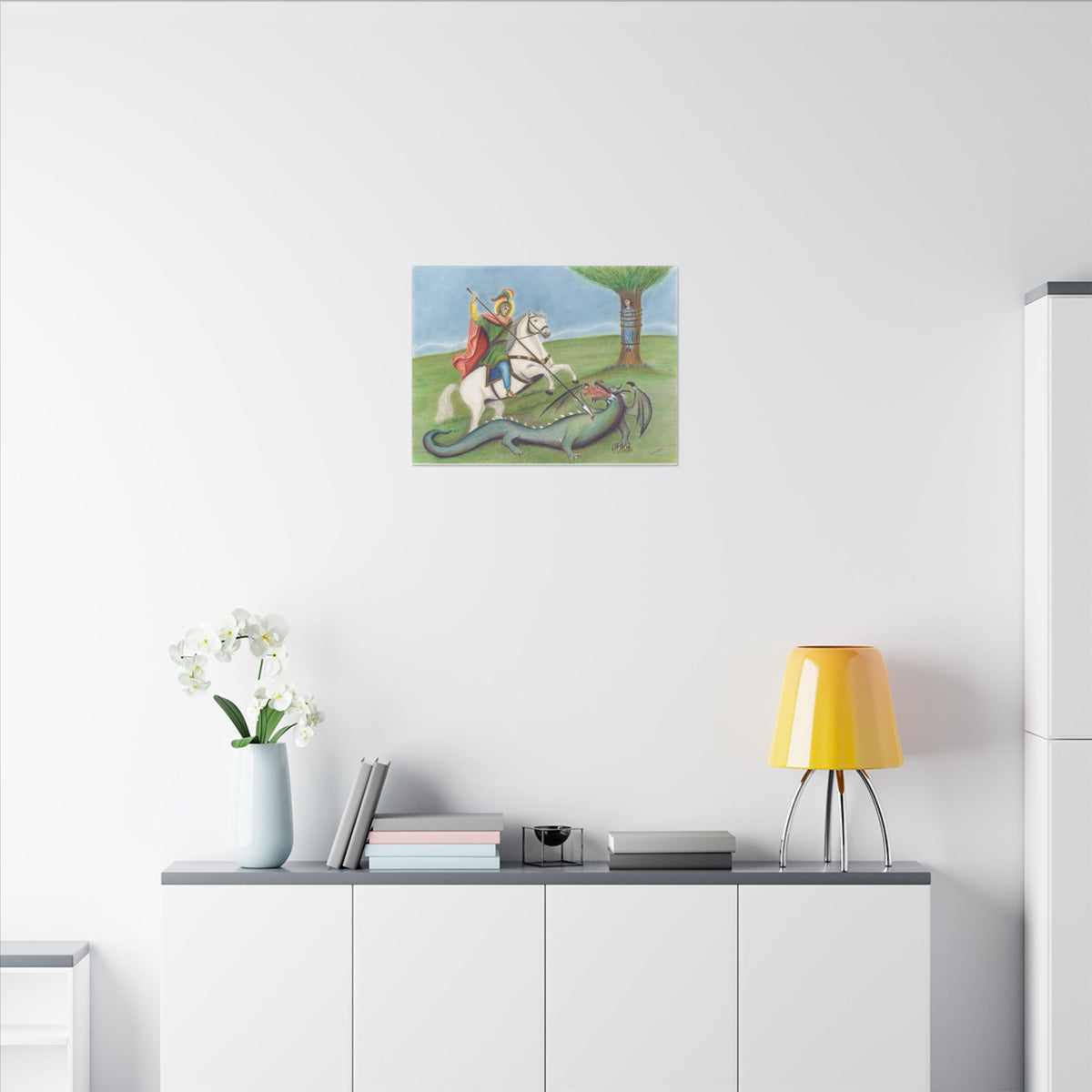 Saint George and the Dragon — canvas print, room display